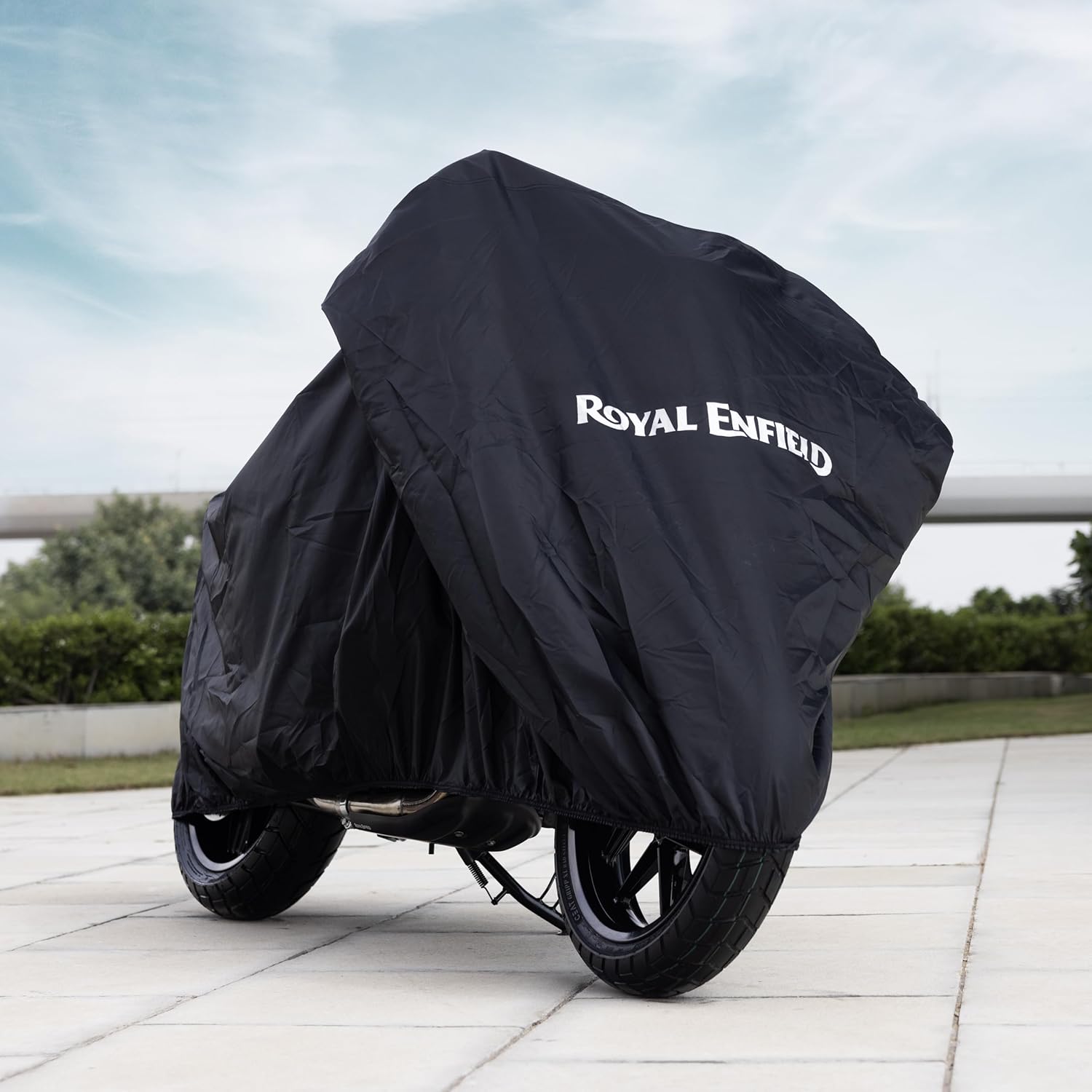 Royal Enfield 1990642 Bike Cover, Water Resistant, Black, Compatible for all the models of Royal Enfield