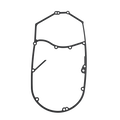 Guarnizione carter destro Originale Royal Enfield Classic 500- 570416/N - Gasket cover RH