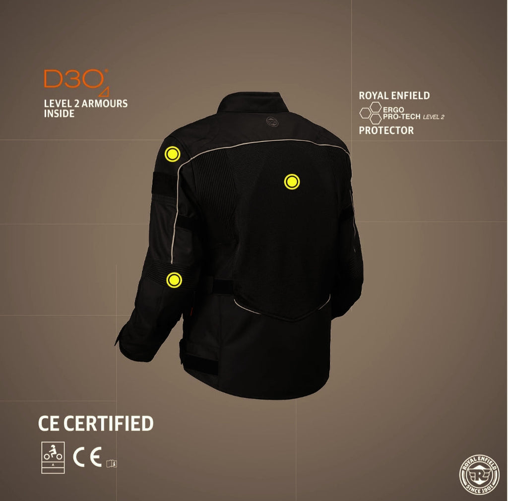 ROYAL ENFIELD EXPLORER V4 PRO JKT - Omologozione CE - NERO