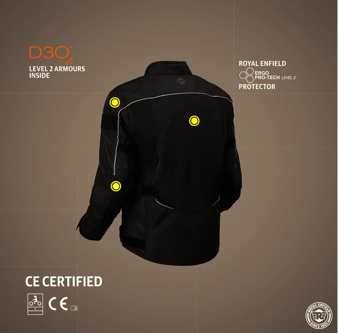 ROYAL ENFIELD EXPLORER V4 PRO JKT - Omologozione CE - NERO