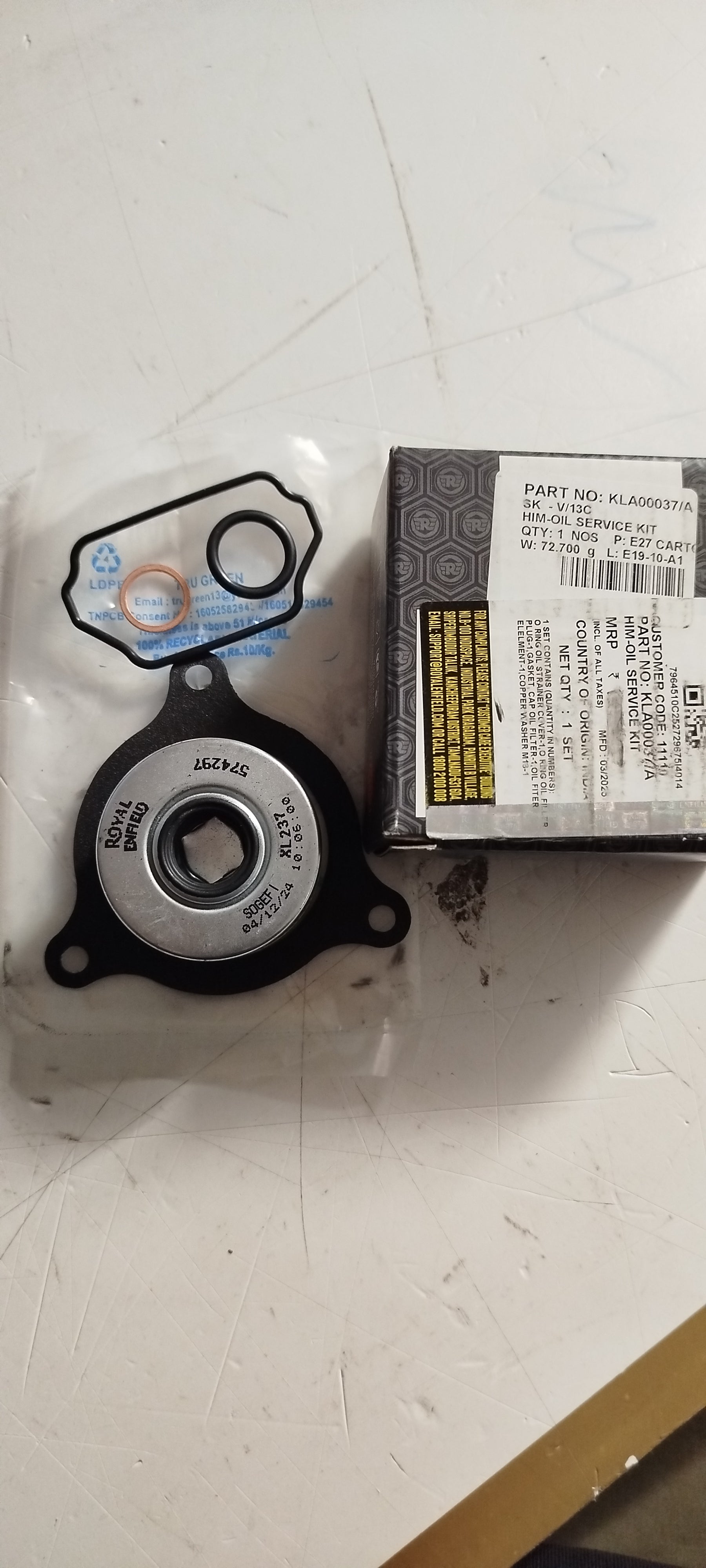 KIT Tagliando 500km completo di guarnizioni HIMALAYAN - SCRAM 411- KLA00037/A