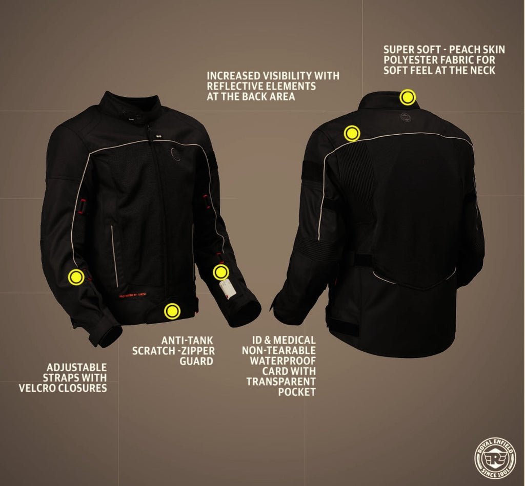 ROYAL ENFIELD EXPLORER V4 PRO JKT - Omologozione CE - NERO