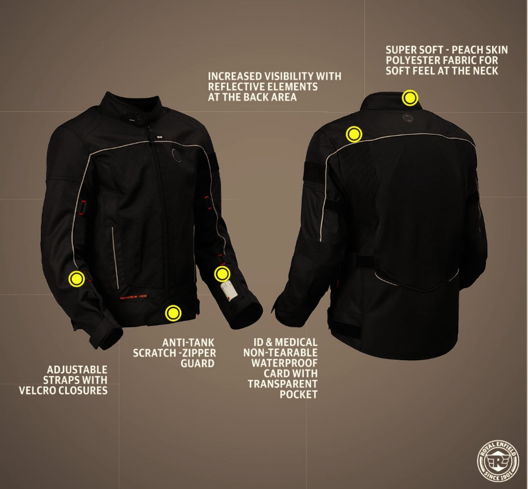 ROYAL ENFIELD EXPLORER V4 PRO JKT - Omologozione CE - NERO