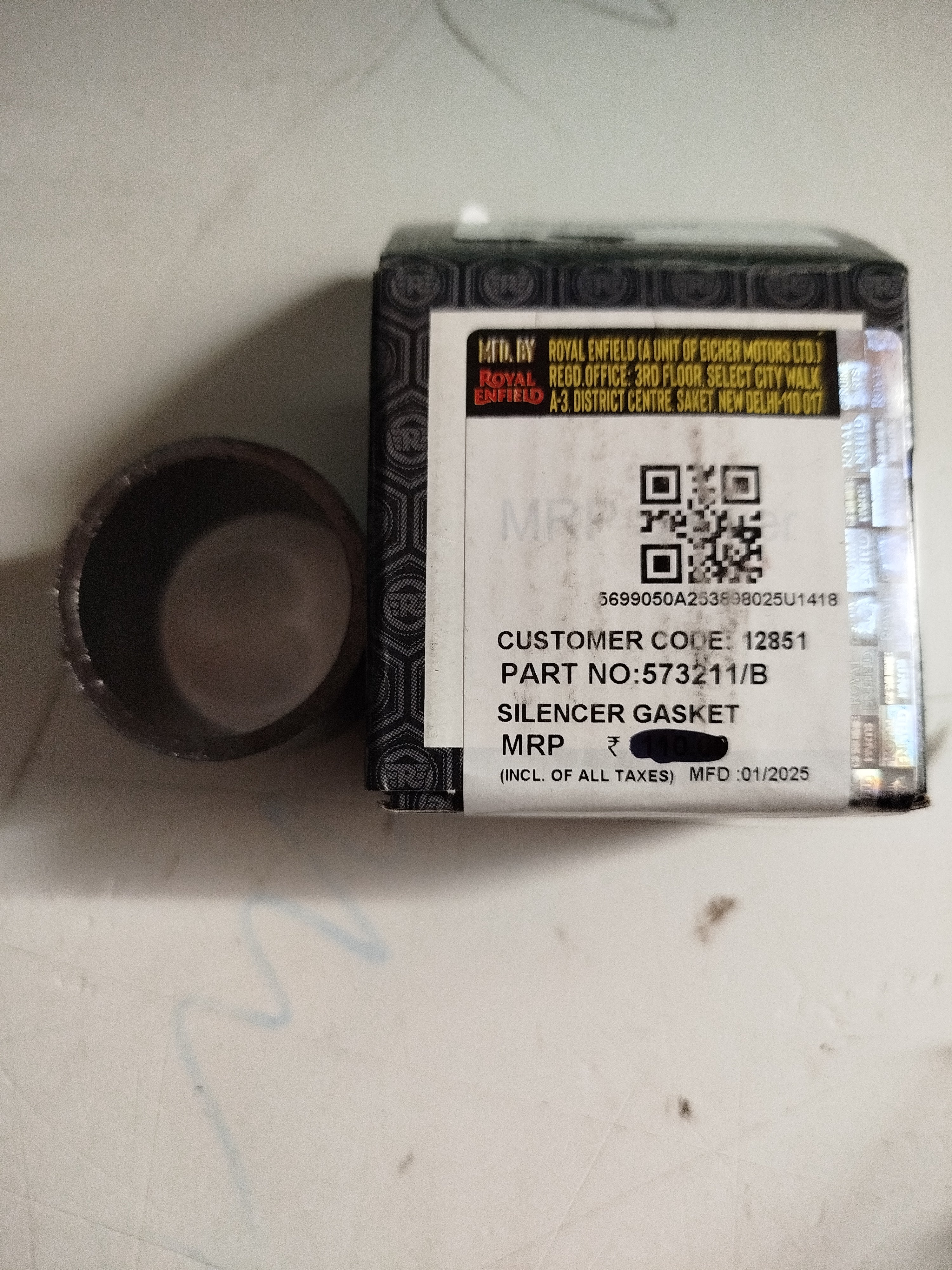GUARNIZIONE collettore scarico originale Royal Enfield -573211/B