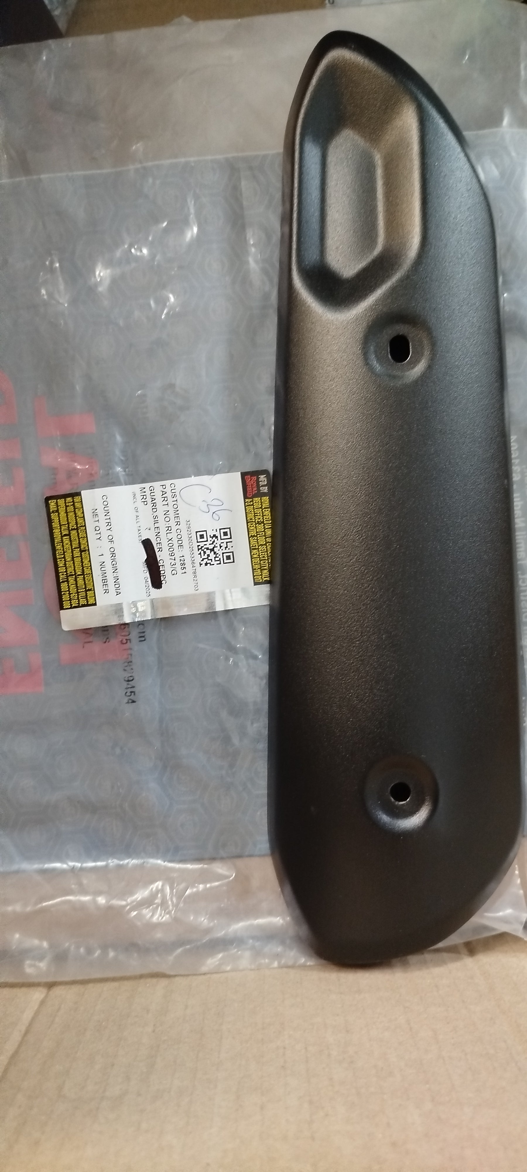 Copri marmitta nero originale per HUNTER 350 -RLX00973/E
