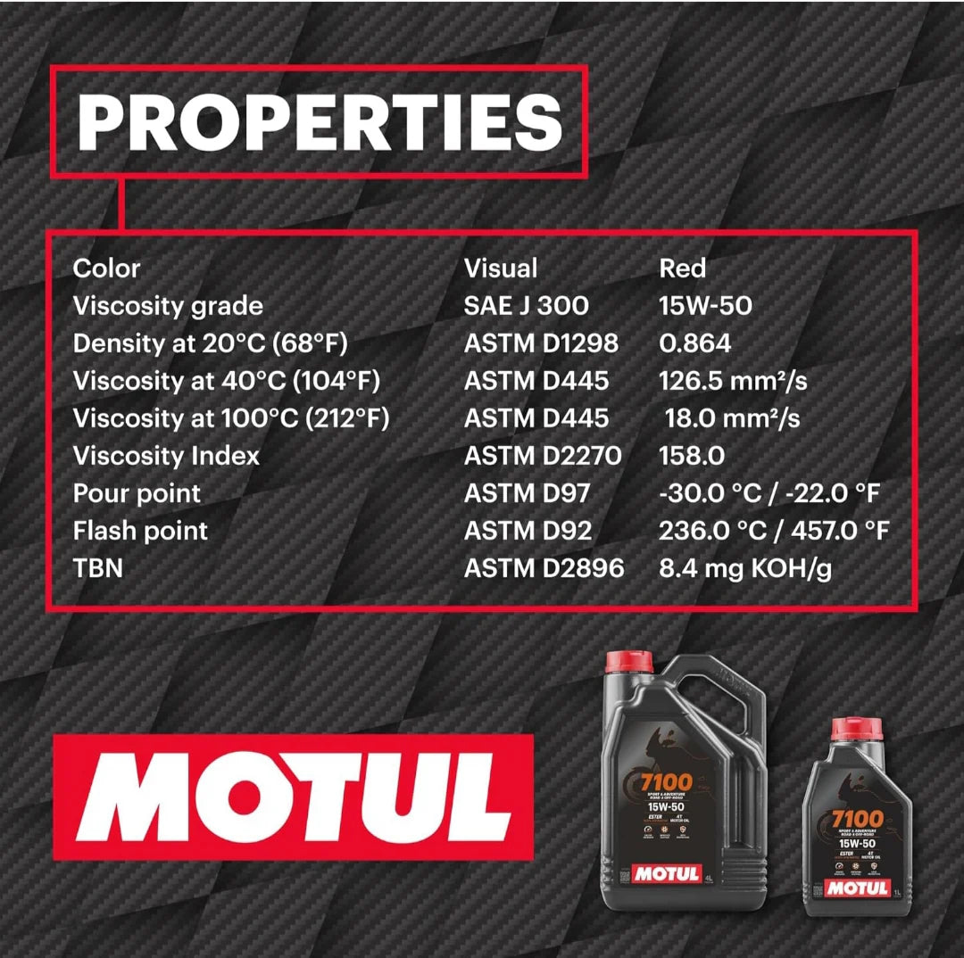 MOTUL 15W-50 - 10W-50 - 7100 - 100% synthetic oil